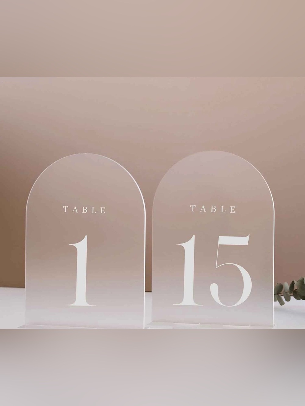 Clear Acrylic Table Number Signs